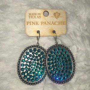 Pink Panache Teal Earrings